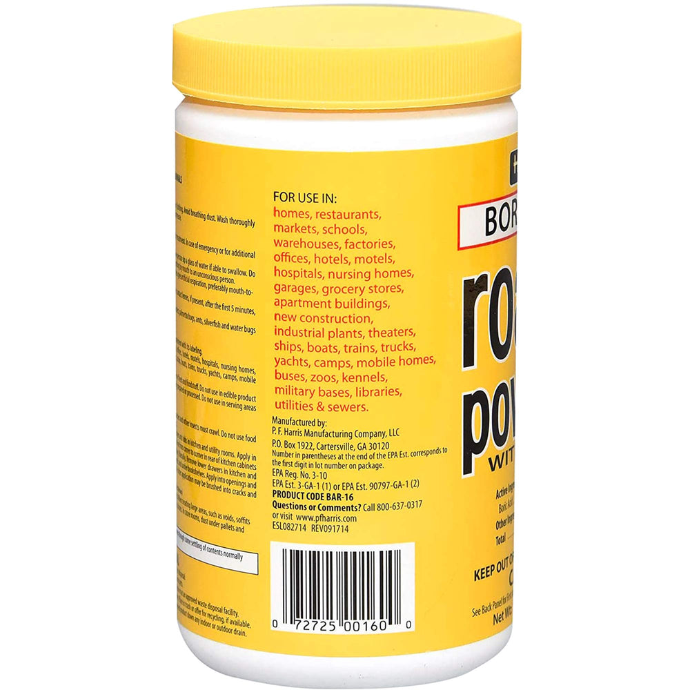 HARRIS Boric Acid Roach Killer Powder, 16oz with lure details