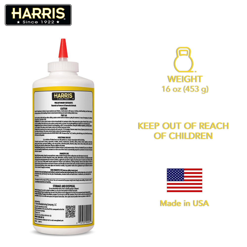 HARRIS Boric Acid Roach Killer Powder usage instructions
