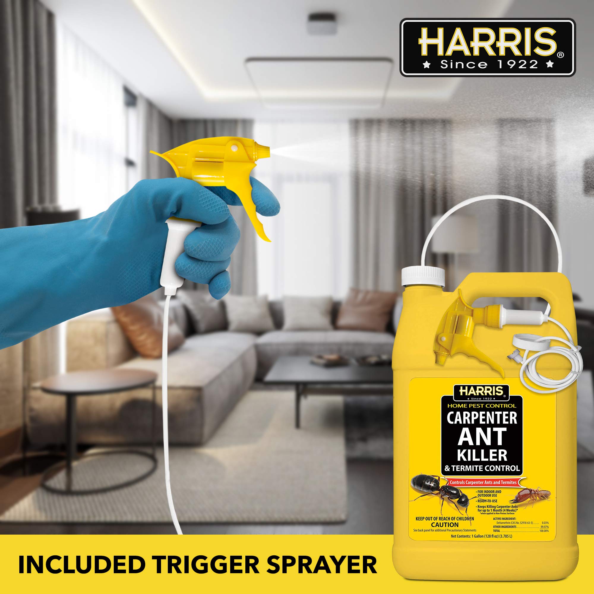 HARRIS Carpenter Ant Killer spray in a home setting