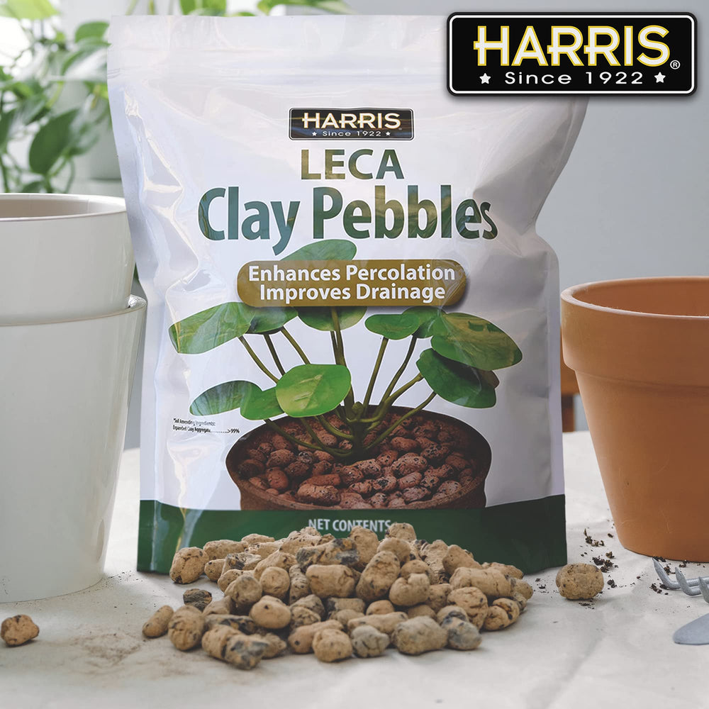 HARRIS LECA pebbles mixed with compost and potting soil