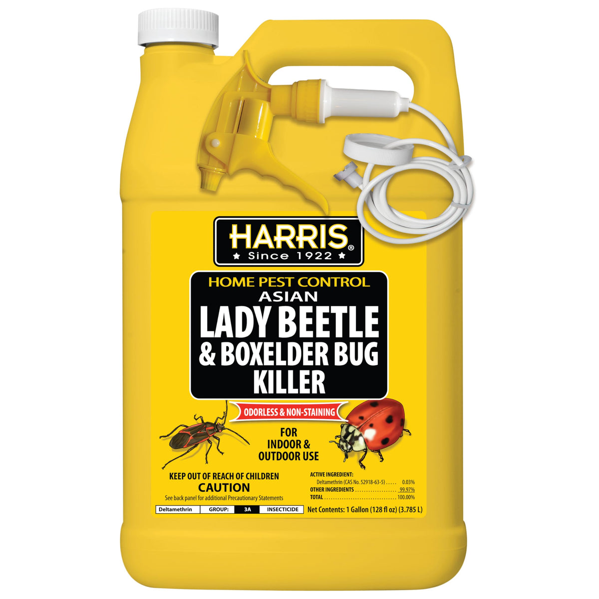 HARRIS Liquid Spray 128oz front view with clear liquid