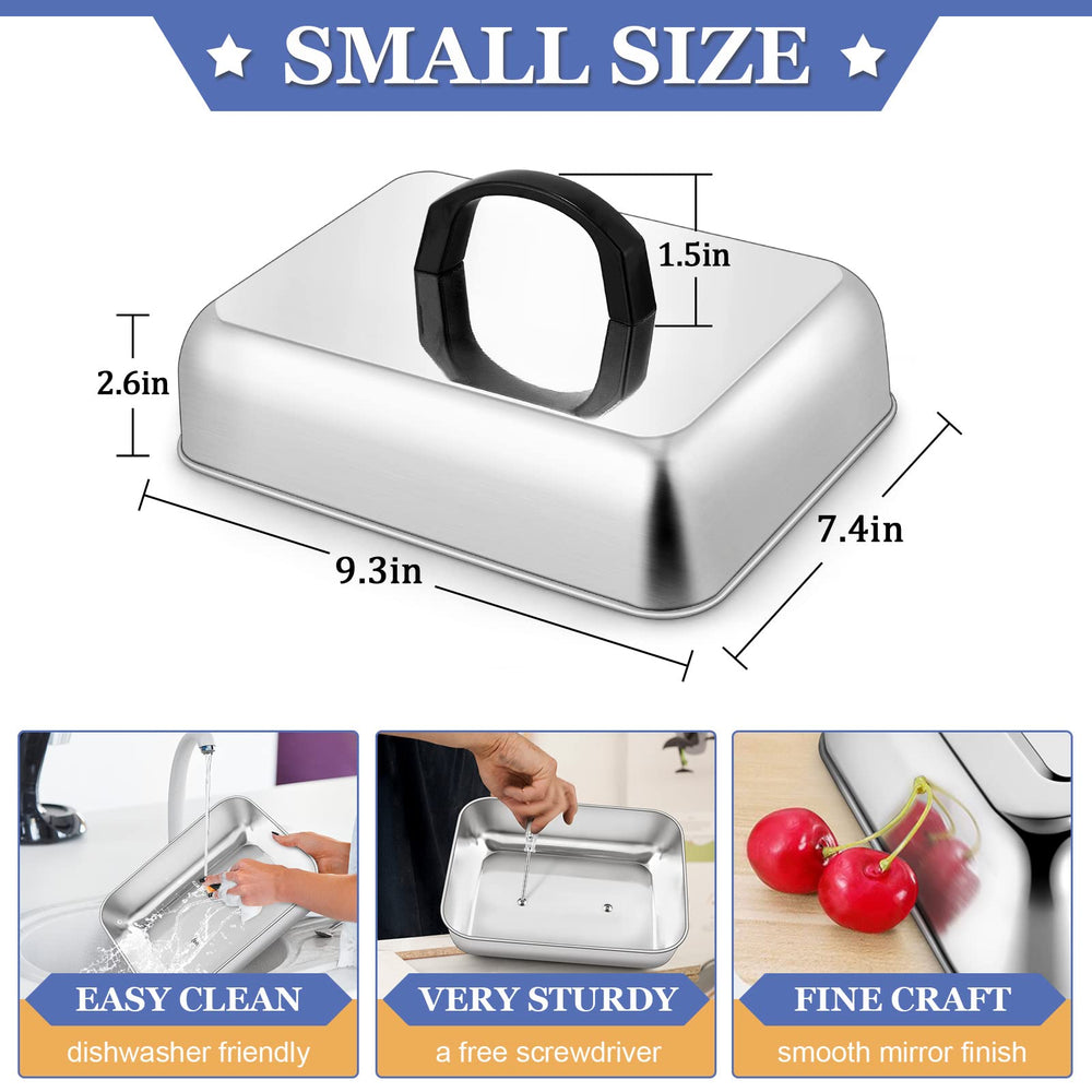HaSteeL Cheese Melting Dome set on a grill