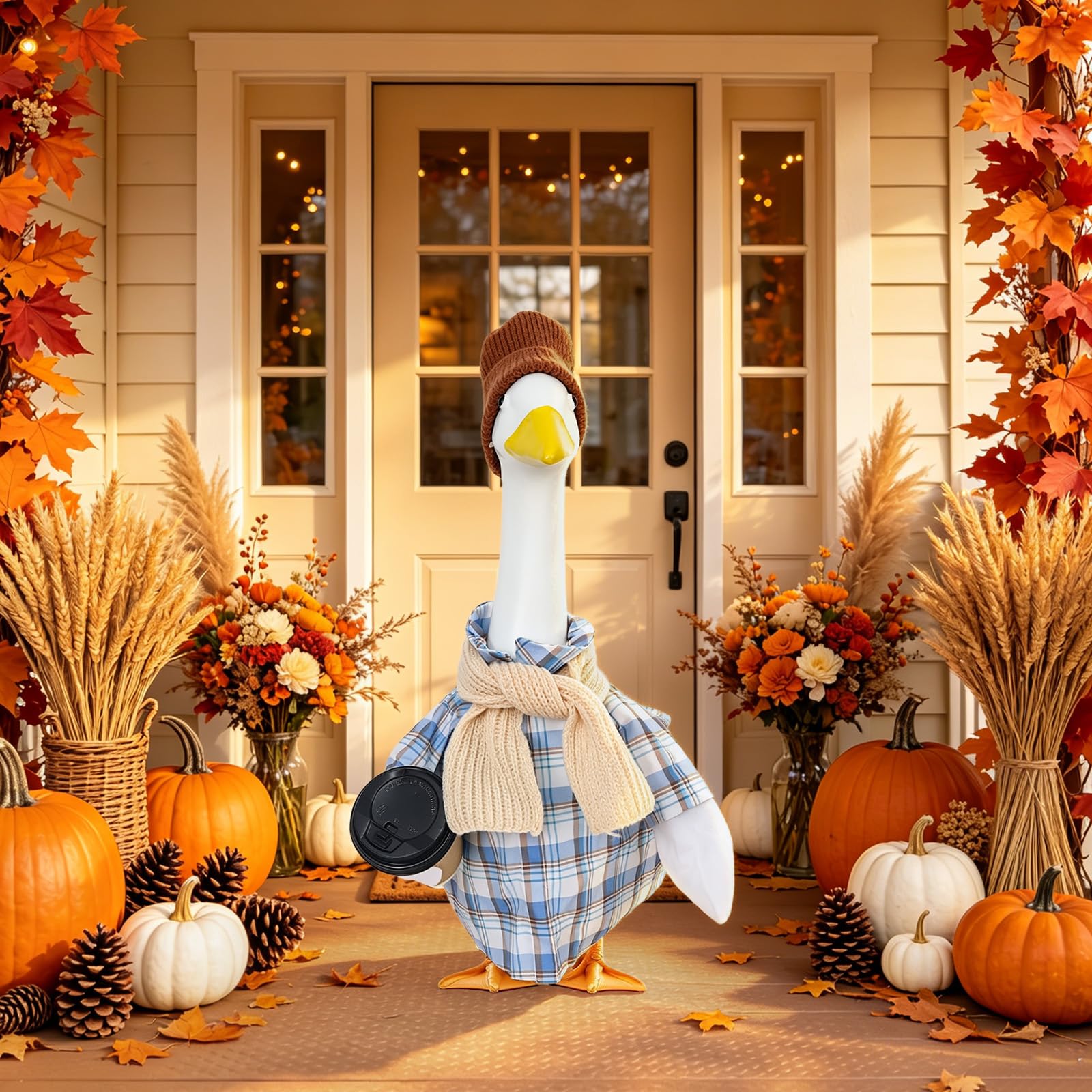 Hat and scarf included in FYSUIMU goose outfit set
