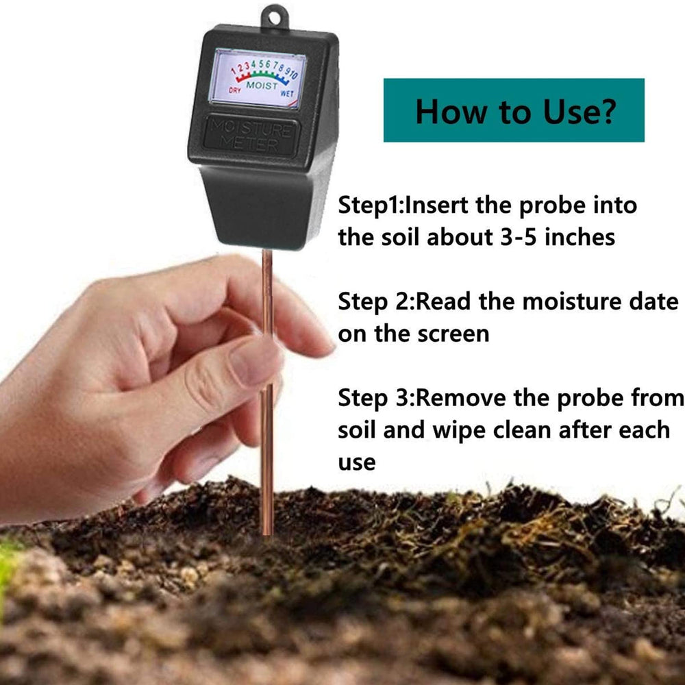 Hathdia Soil Moisture Meter showing moisture readings on dial