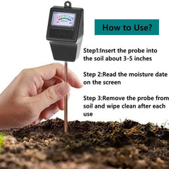 Hathdia Soil Moisture Meter showing moisture readings on dial