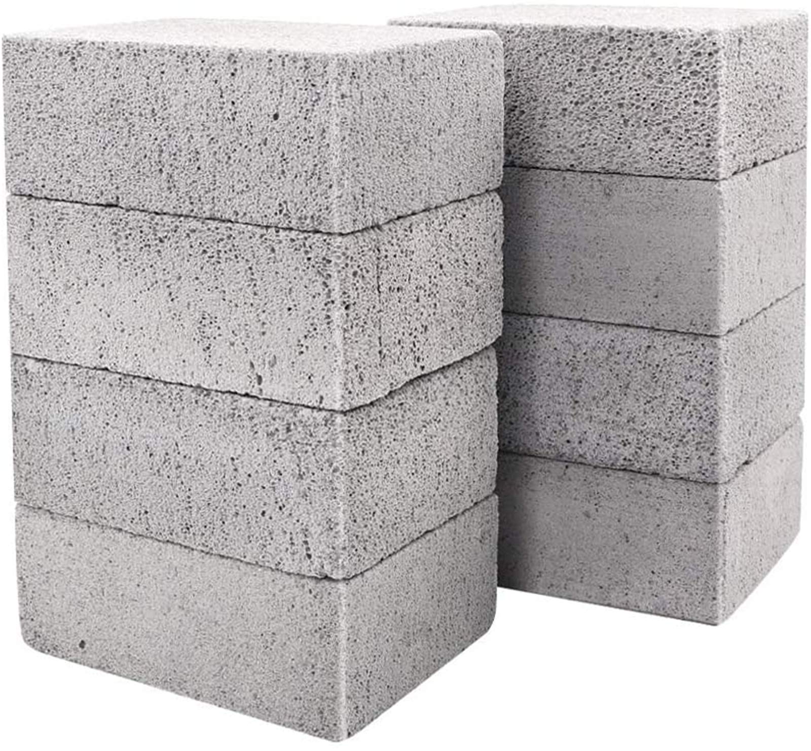 HATOKU 8 pack pumice cleaning blocks gray color front view