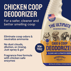 Hatortempt Chicken Coop Deodorizer spray bottle side view
