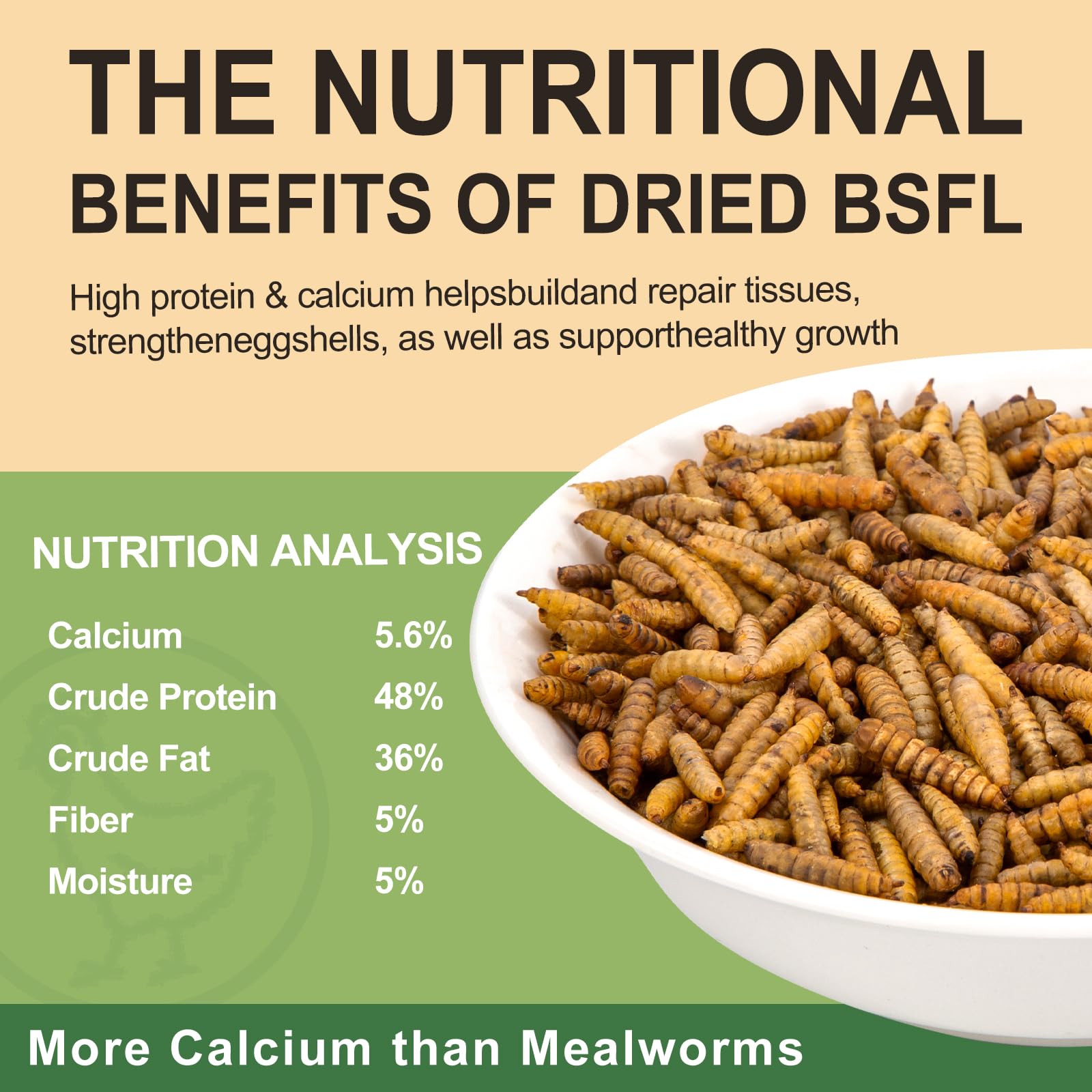 HATORTOP Dried Black Soldier Fly Larvae granules close-up