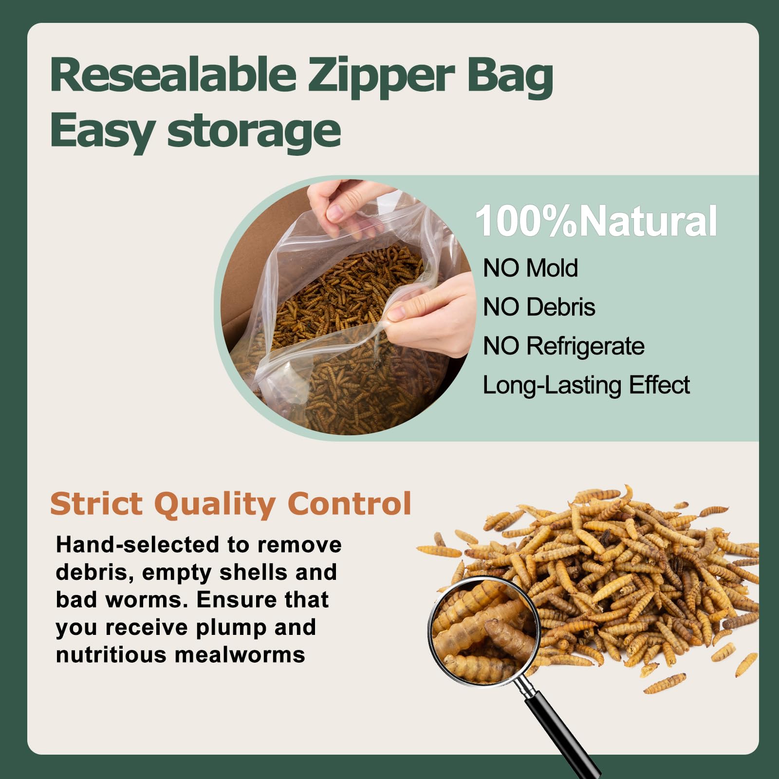 HATORTOP Dried Black Soldier Fly Larvae with measuring scoop
