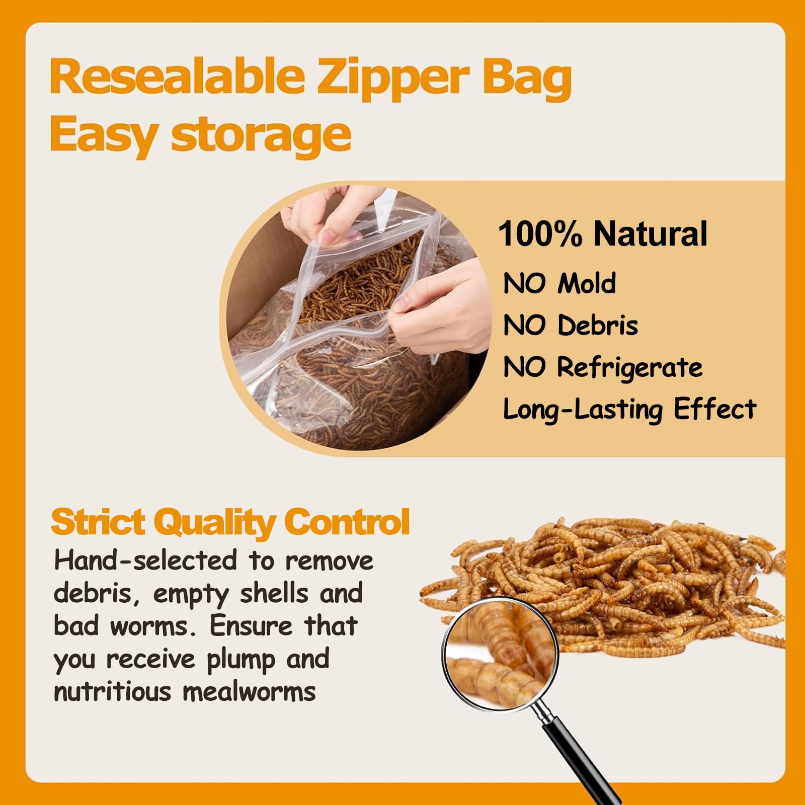 HATORTOP Dried Mealworms with various bird species