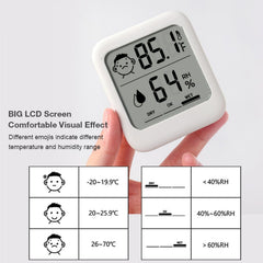 HATUSOKU Digital Thermometer and Hygrometer installation options on a wall