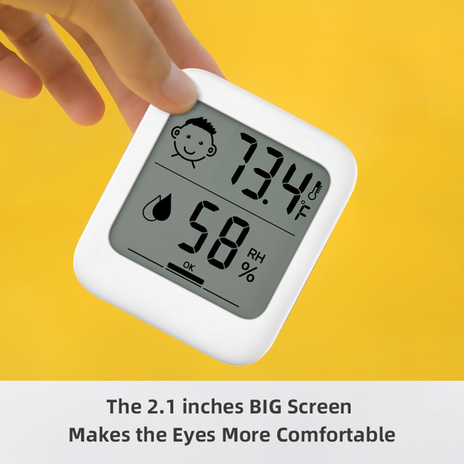 HATUSOKU Digital Thermometer and Hygrometer standing on a table