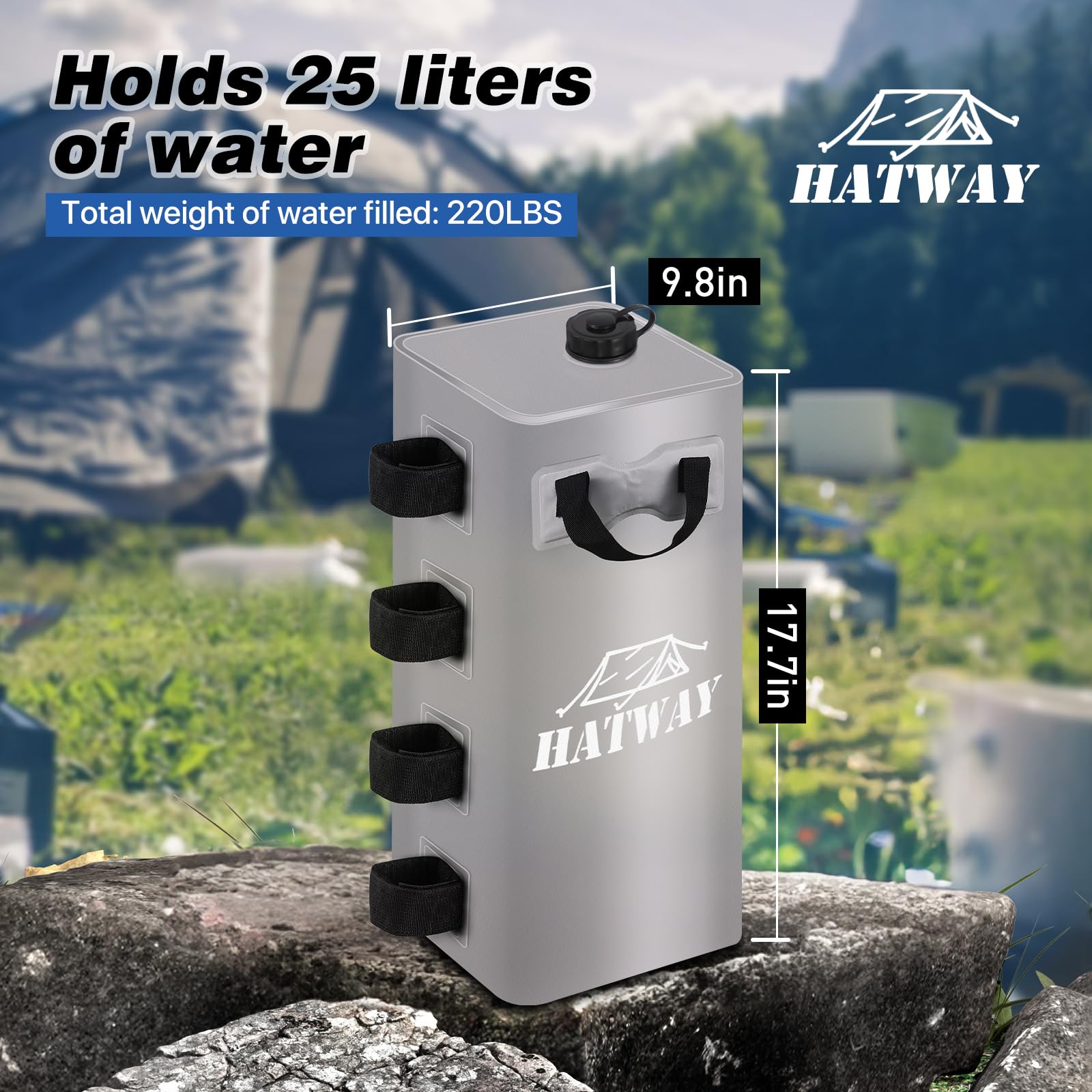 Hatway Canopy Weights attached to a tent leg
