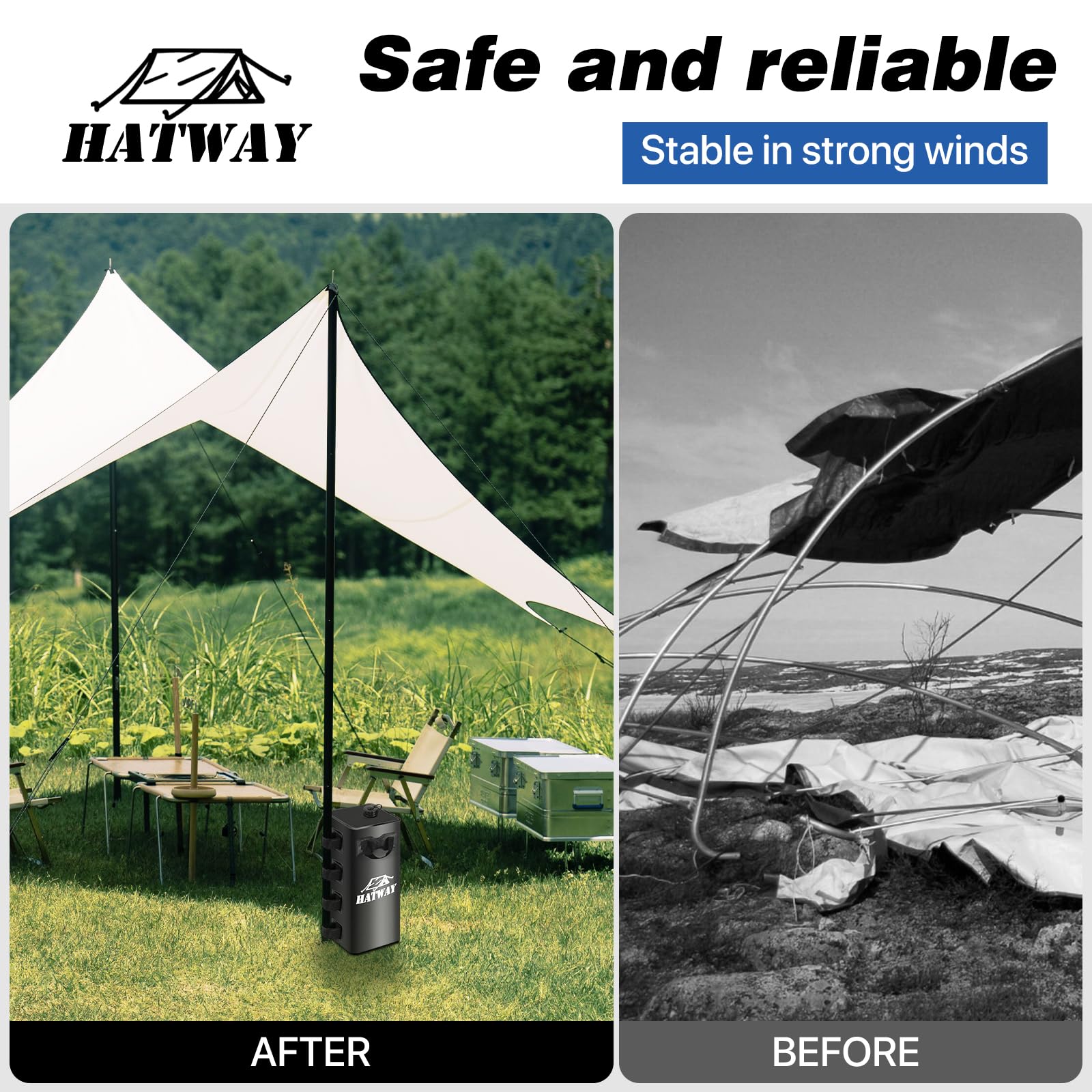 Hatway Canopy Weights folded for easy transport