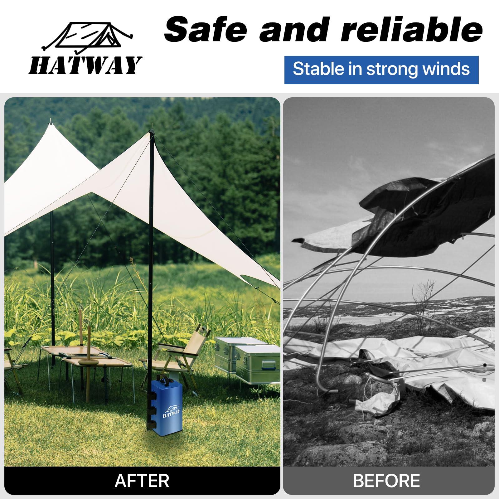 Hatway Canopy Weights folded for storage
