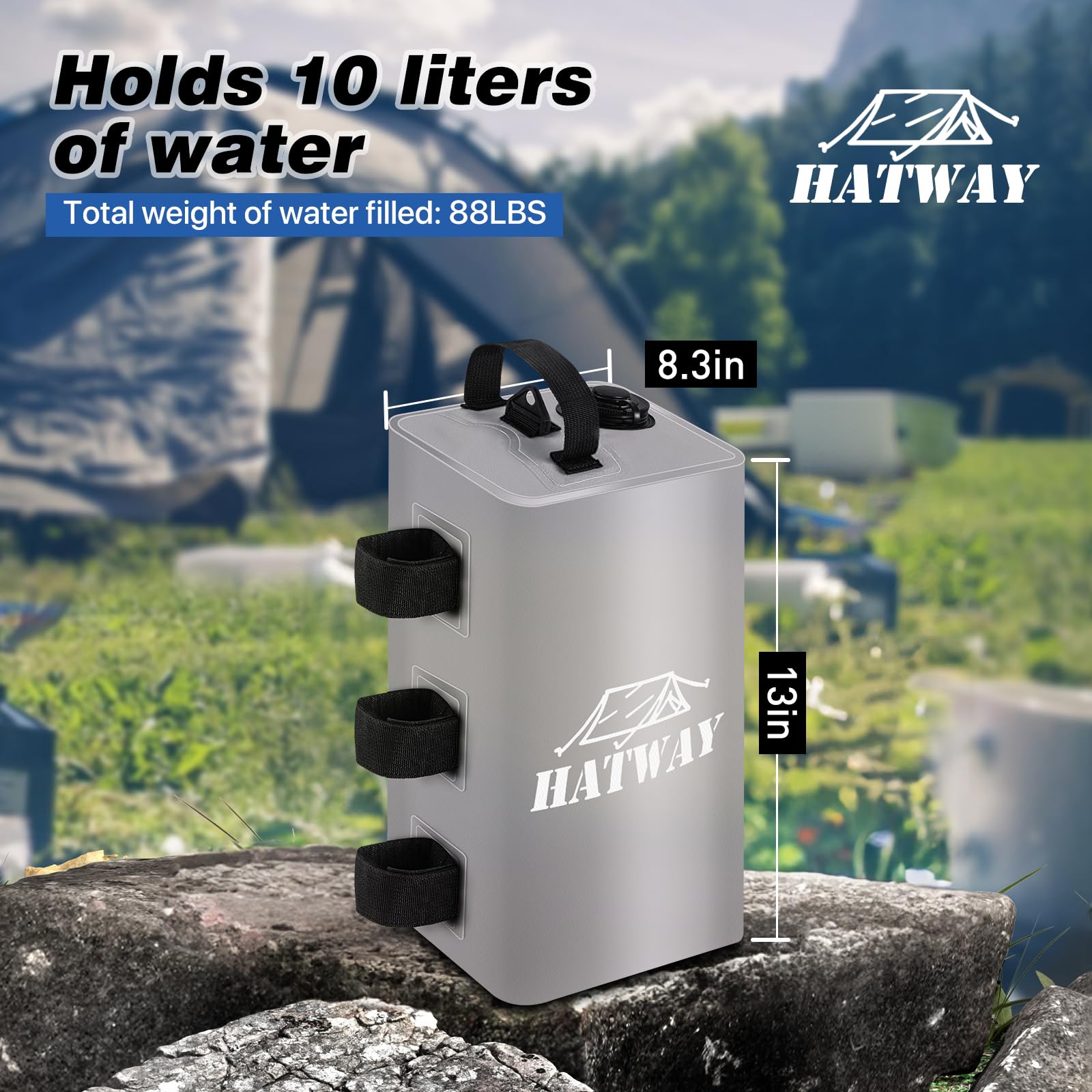 Hatway Canopy Weights showing square design and straps