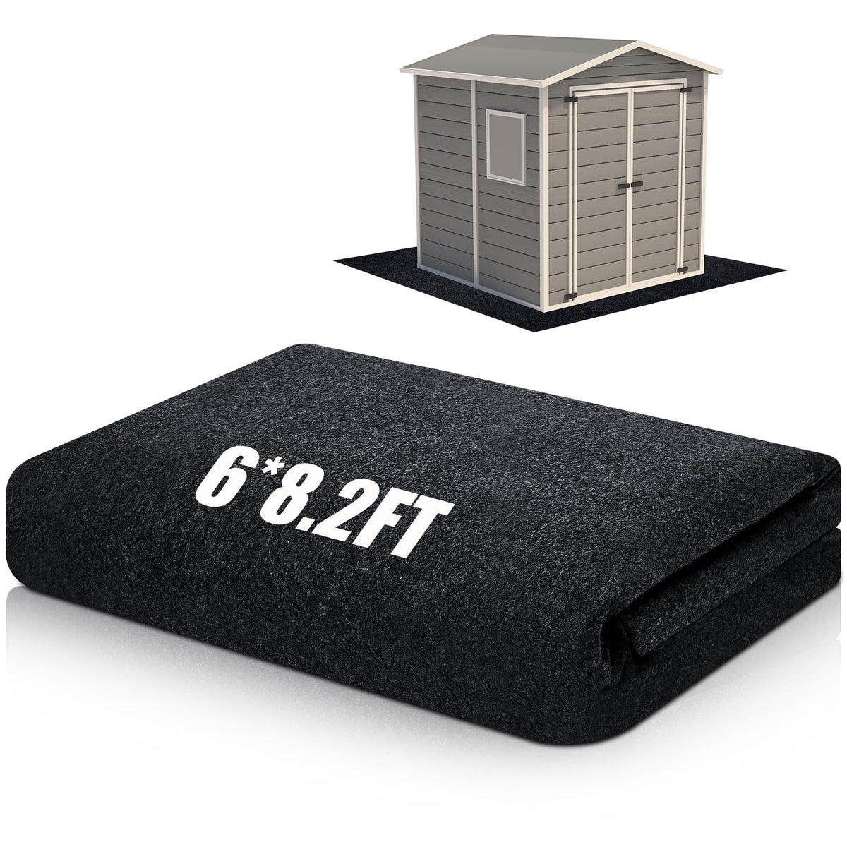 Haull Shed Floor Mat 6 x 8.2 ft with waterproof backing