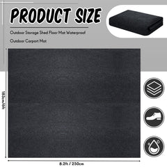 Haull Shed Floor Mat felt surface close-up