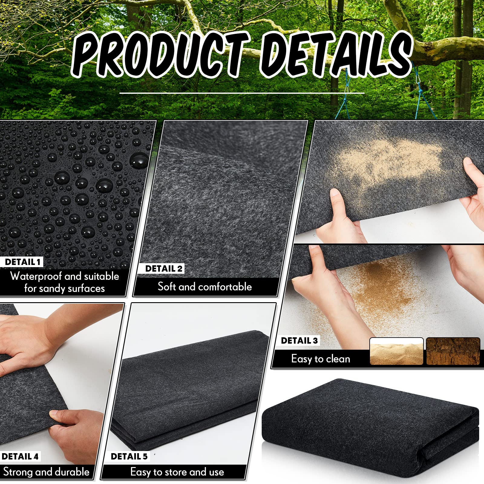 Haull Shed Floor Mat showing non-slip backing
