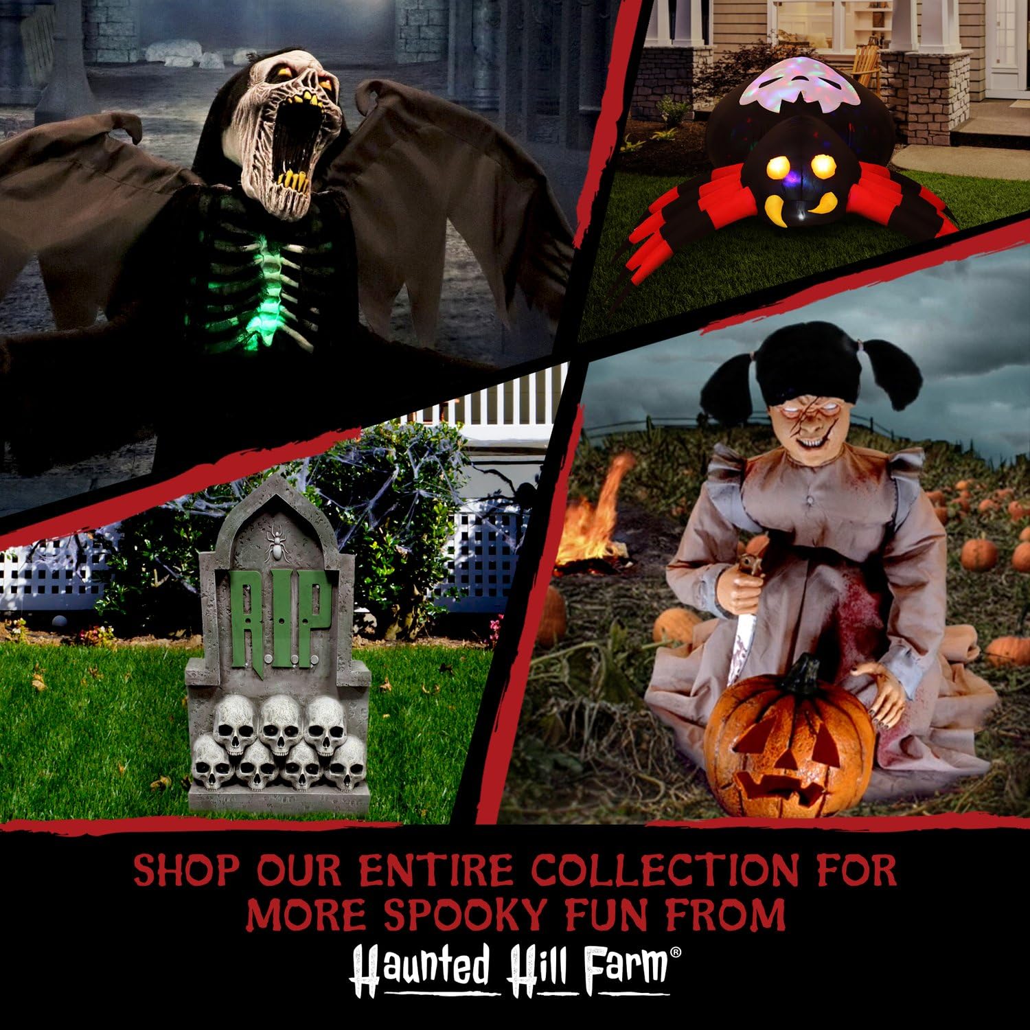 Haunted Hill Farm Clown demonstrating touch activation