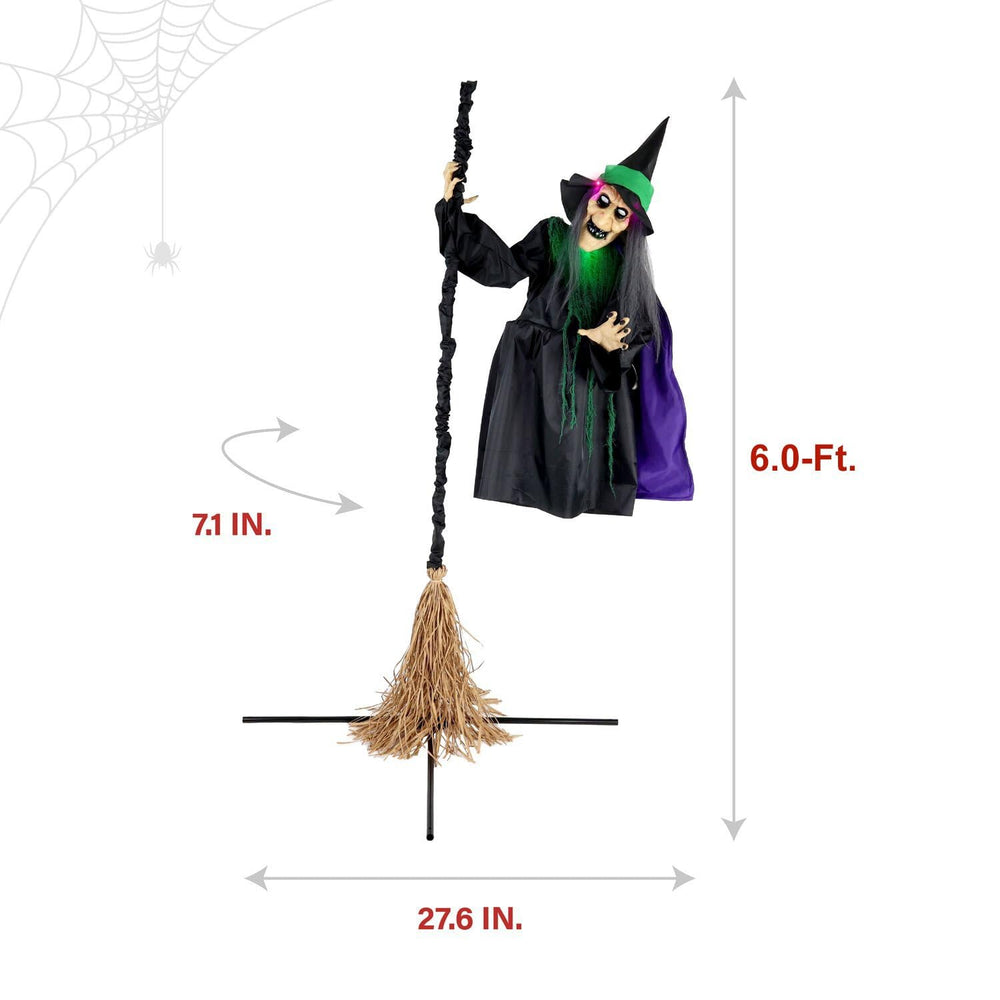 Haunted Hill Farm Flying Witch with sound effects activated