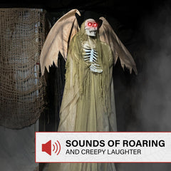 Haunted Hill Farm Scary Reaper standing with arms raised