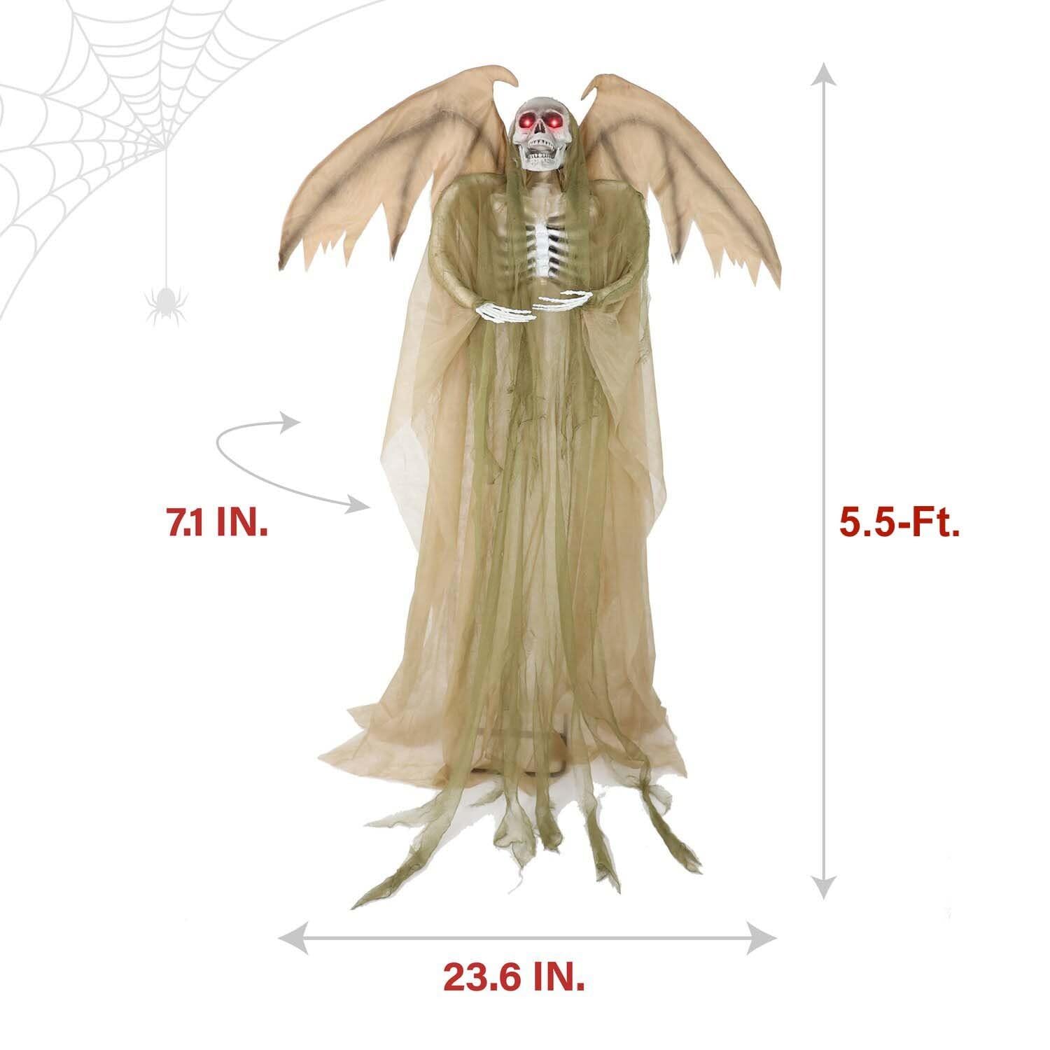 Haunted Hill Farm Scary Reaper with stand and stakes