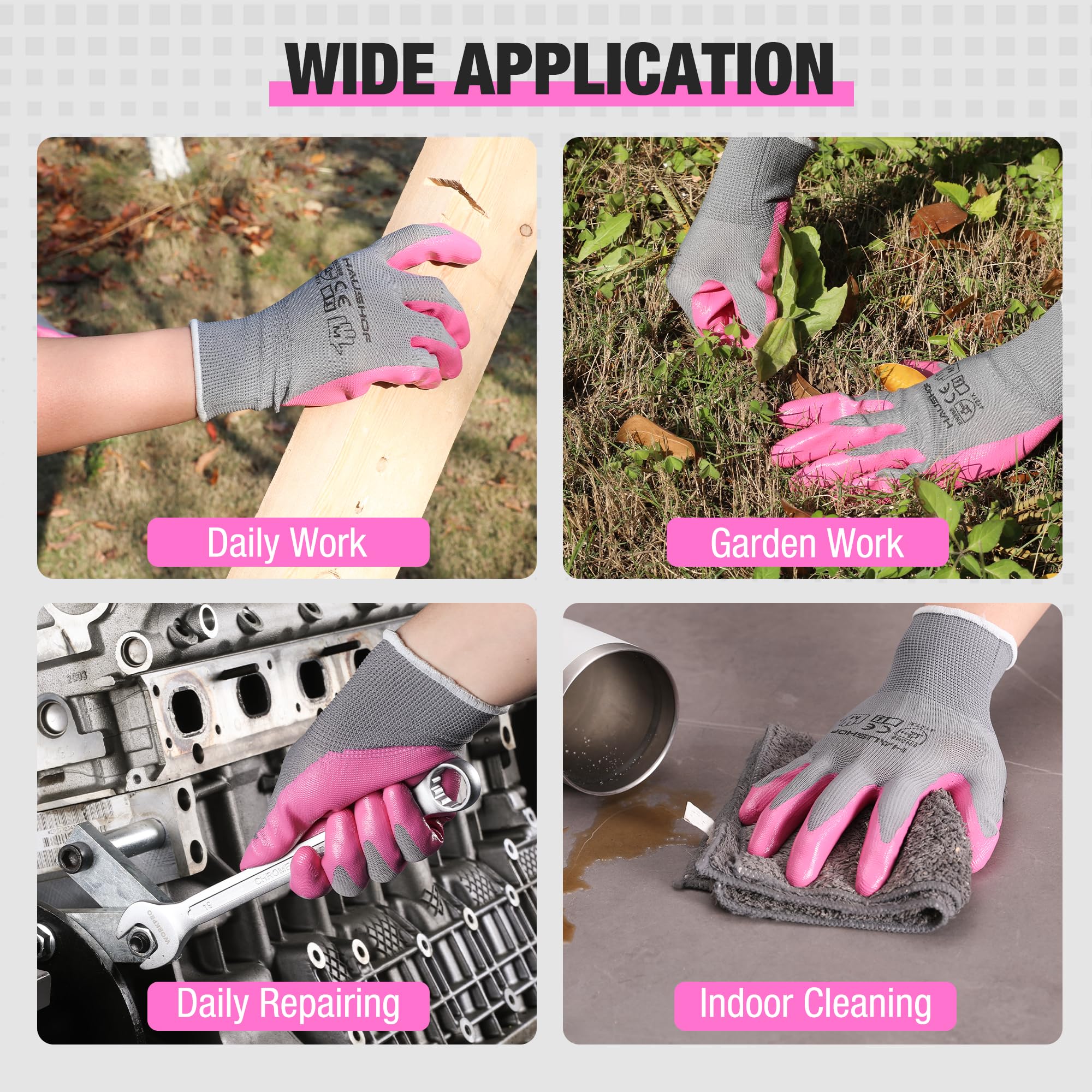 HAUSHOF Garden Working Gloves in packaging