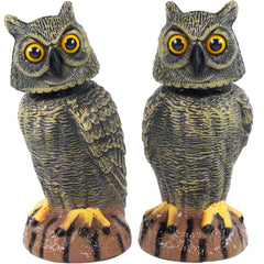 Hausse 2 Pack Bird Scarecrow Owl Decoys front view