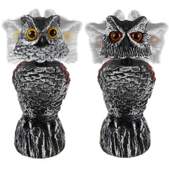 Hausse 2 Pack Owl Decoy Scarecrow front view