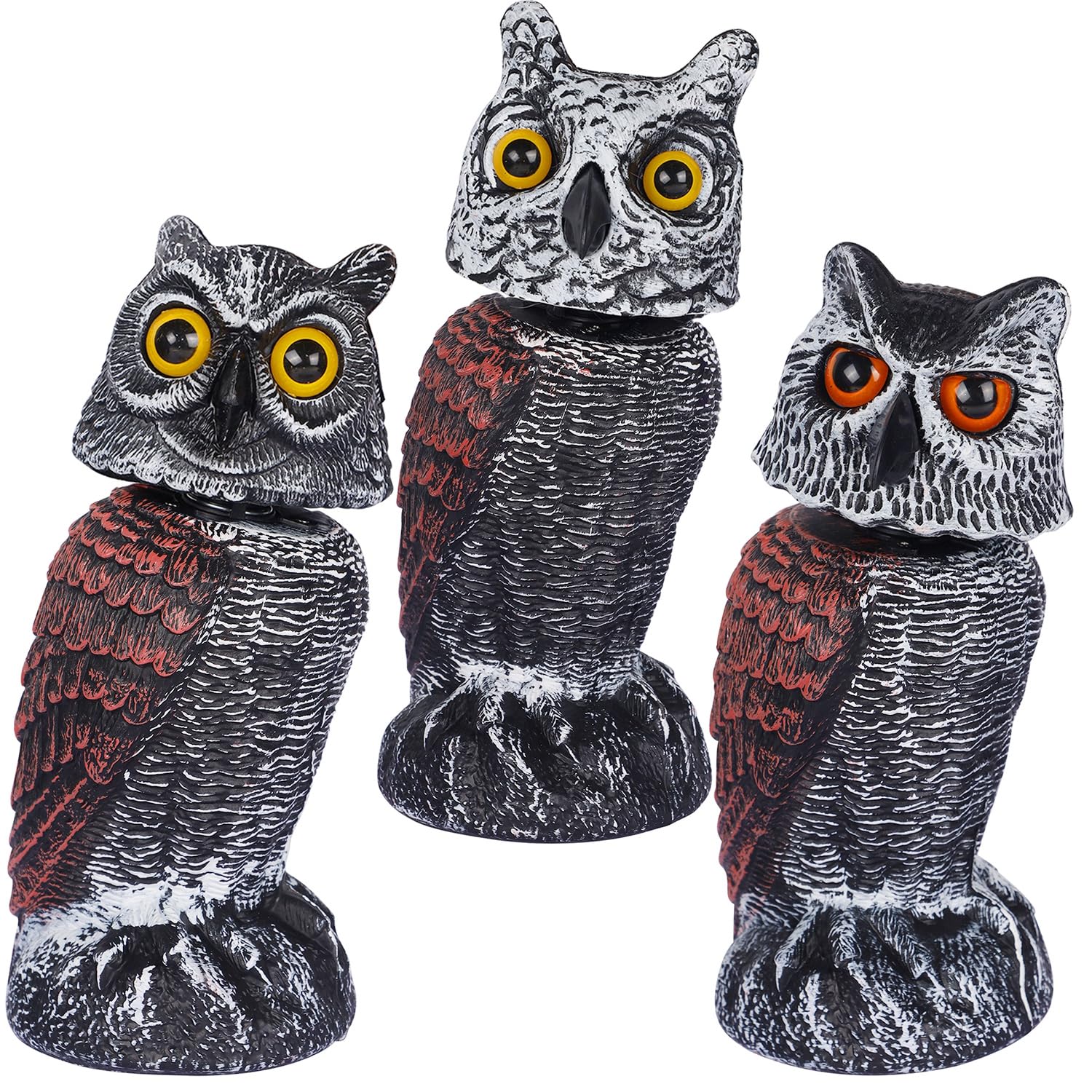 Hausse 3 Pack Horned Owl Decoy front view