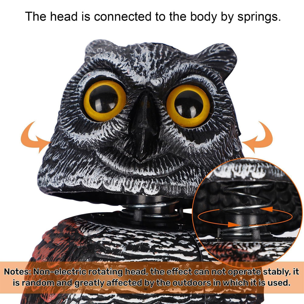 Hausse Horned Owl Decoy in garden setting