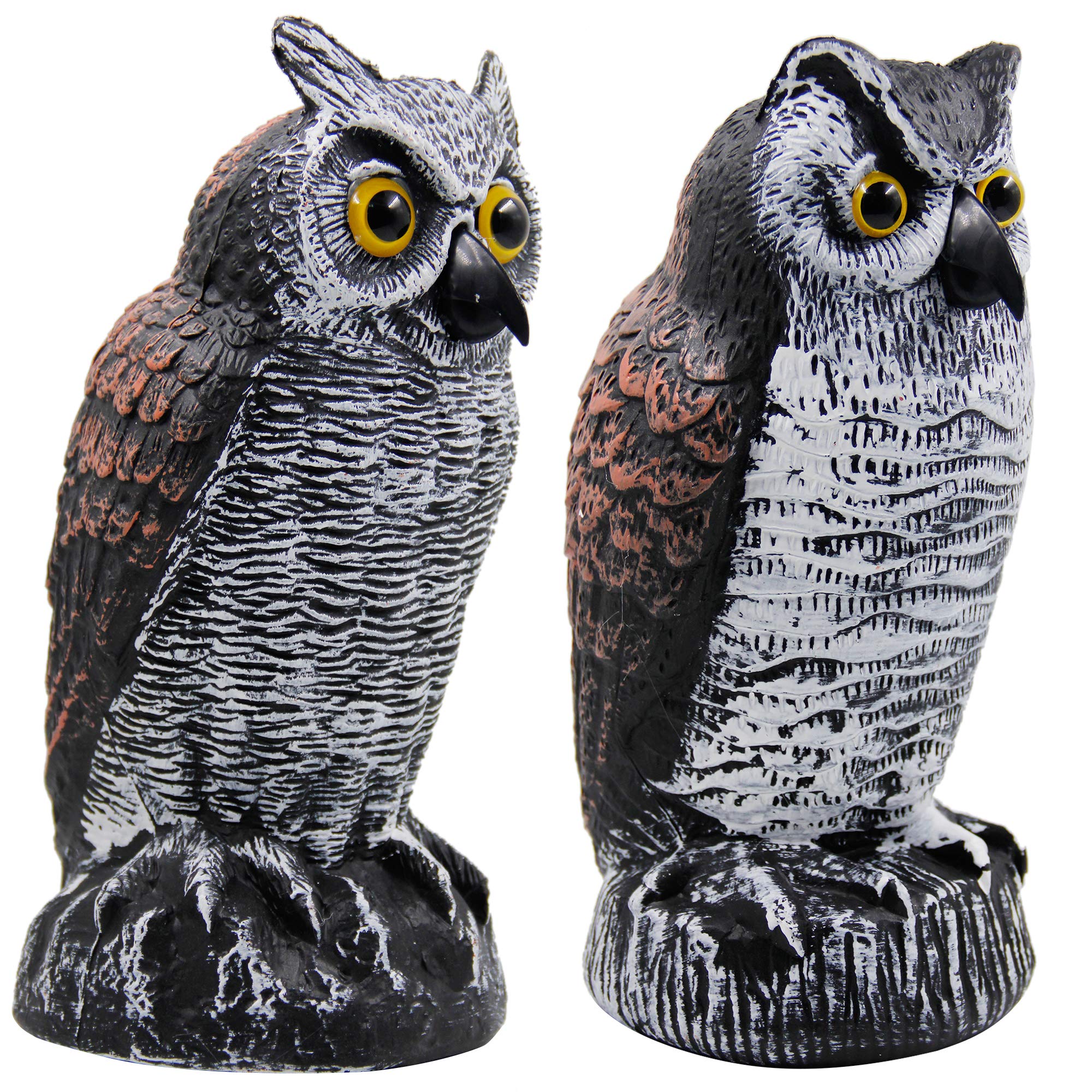 Hausse Horned Owl Decoy showing the hollow bottom for pole mounting