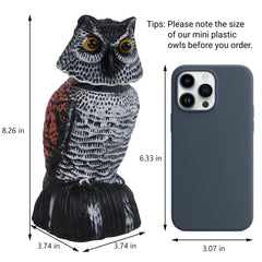 Hausse Mini Owl Decoy in garden setting