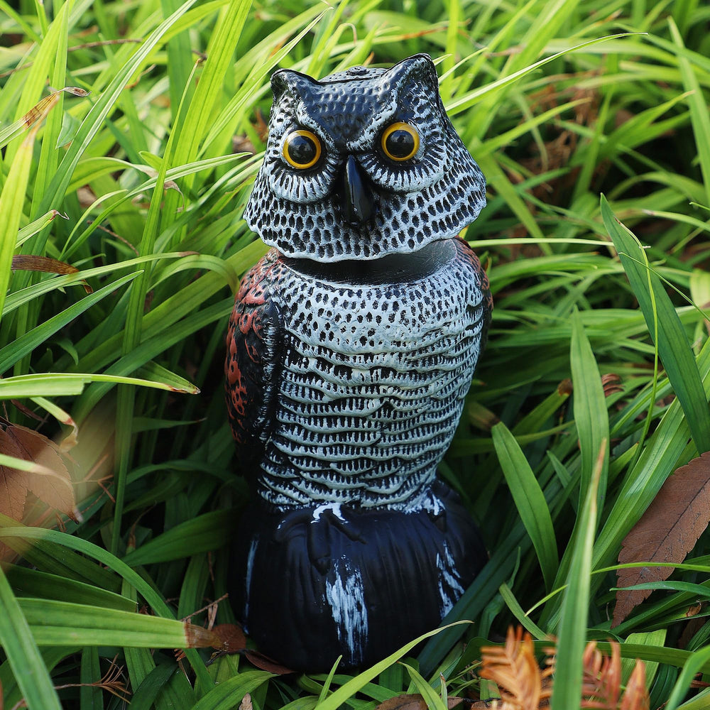 Hausse Mini Owl Decoy in outdoor decorative setting