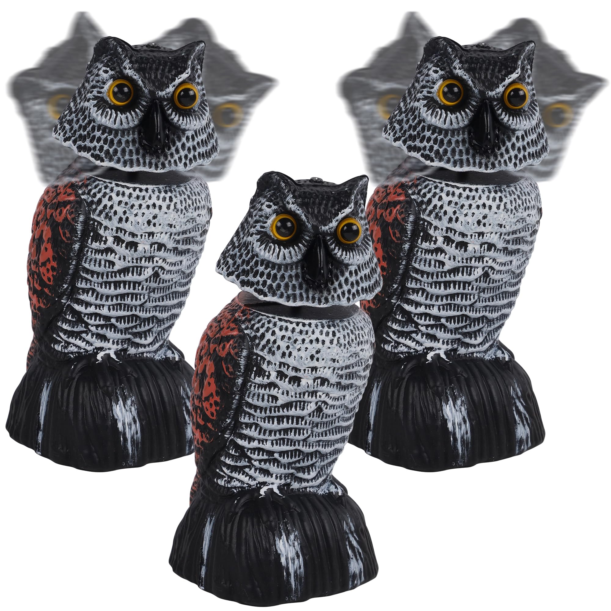 Hausse Mini Owl Decoy Sculpture set with three owls in black