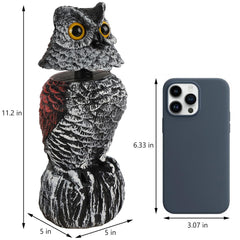 Hausse owl decoy with wagging head outdoor garden