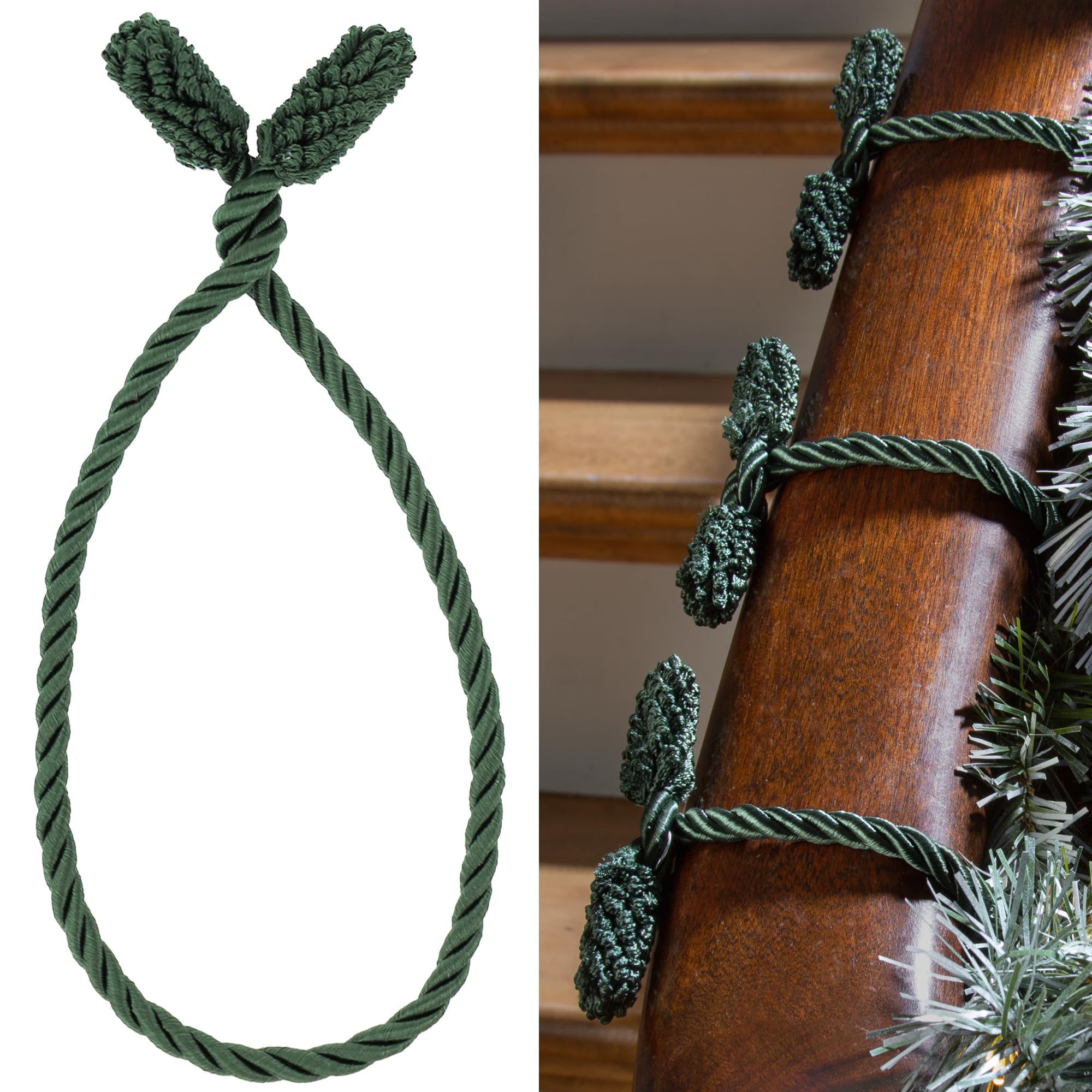 Haute Decor Decorative Twist Ties 16-inch Green front view