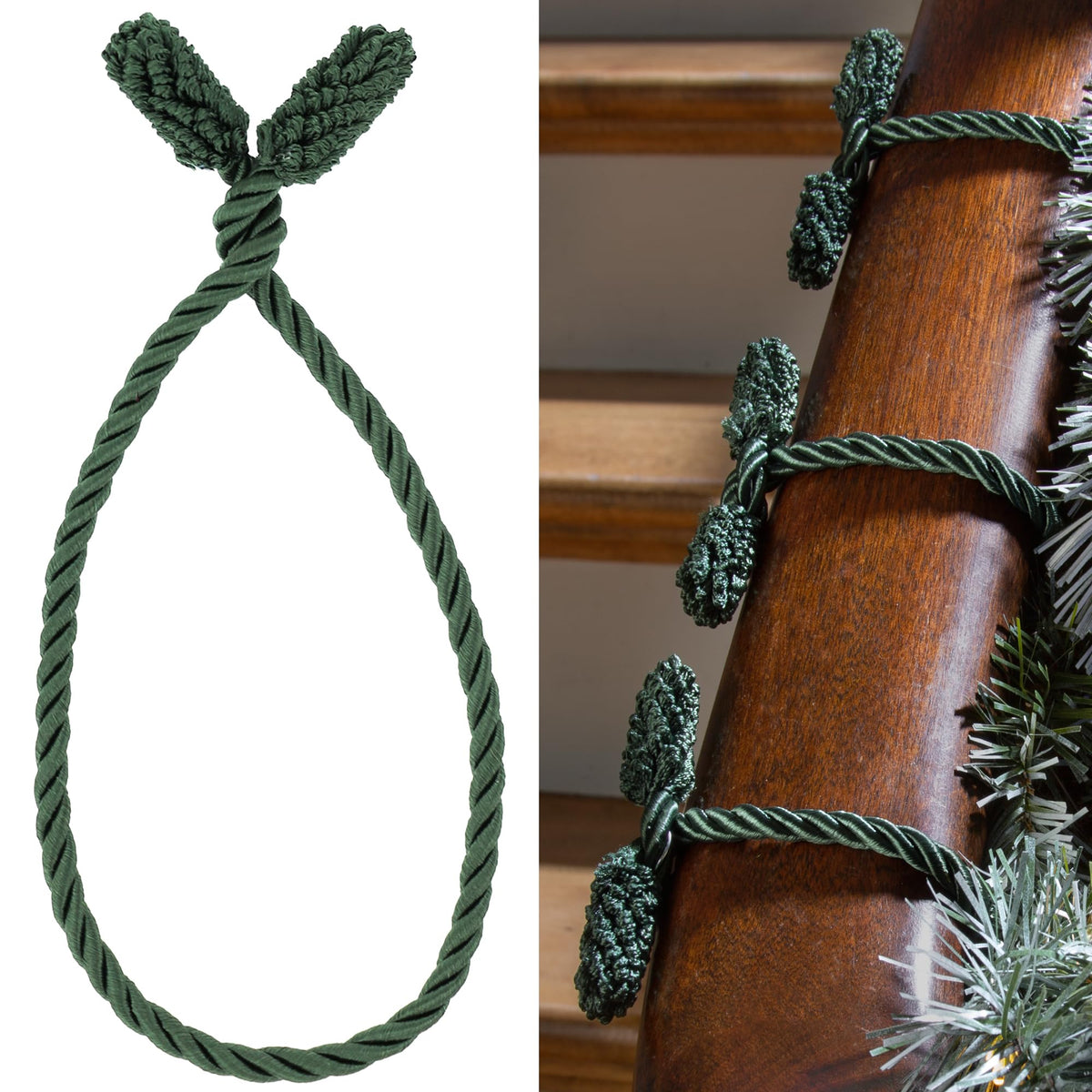 Haute Decor Decorative Twist Ties 16-inch Green front view
