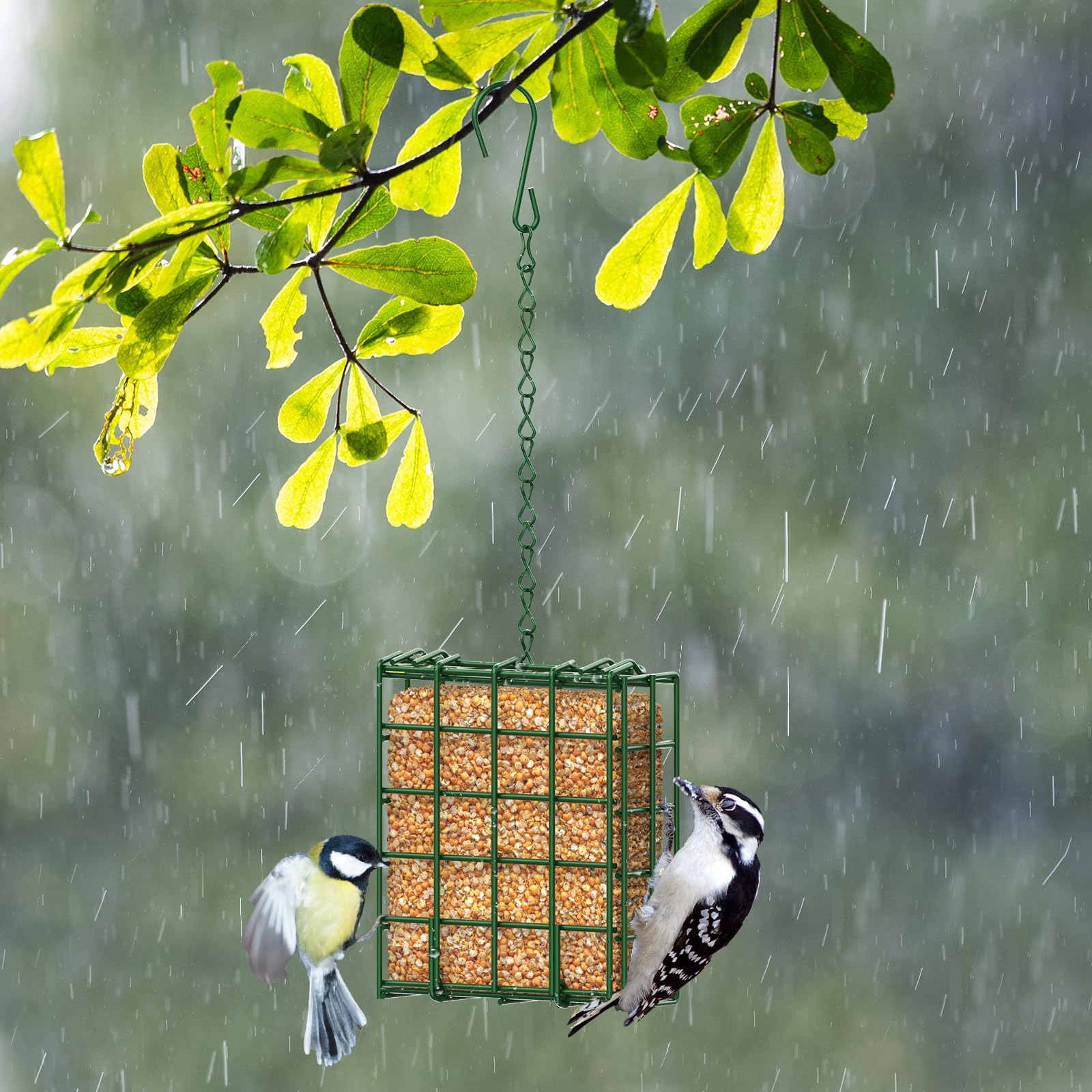 HAVENATURE Bird Feeder filled with fruit halves