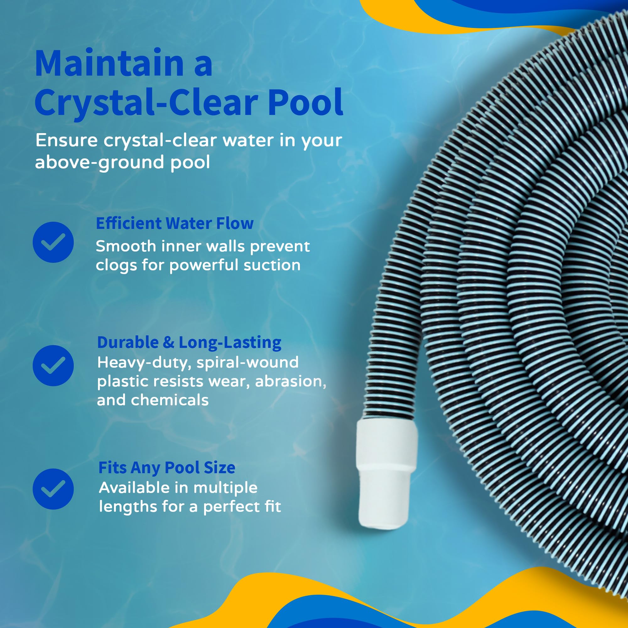 Haviland Pool Vacuum Hose showing abrasion-resistant outer shell