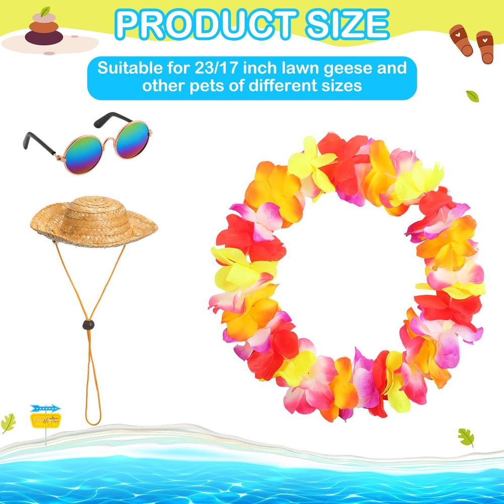 Hawaiian goose outfit displayed with sunglasses and tropical red colour