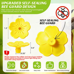 Haxmdfa yellow silicone hummingbird feeder flower close-up