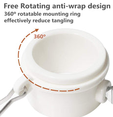 Hayodo Flag Pole Mounting Ring Clip showing 360-degree rotation feature