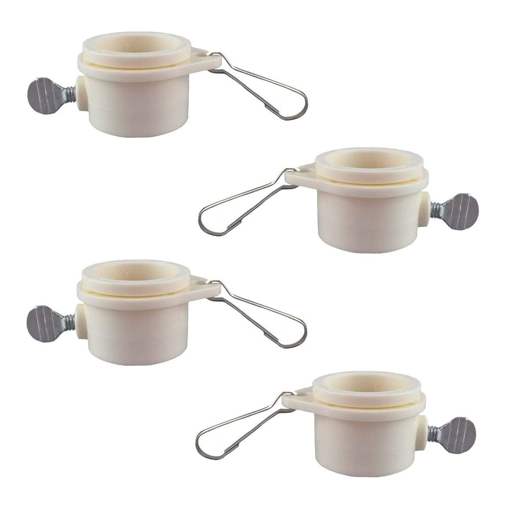 Hayodo Tangle Free Flag Pole Mounting Ring Clip, White, front view