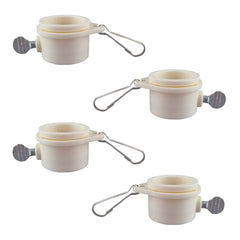 Hayodo Tangle Free Flag Pole Mounting Ring Clip, White, front view