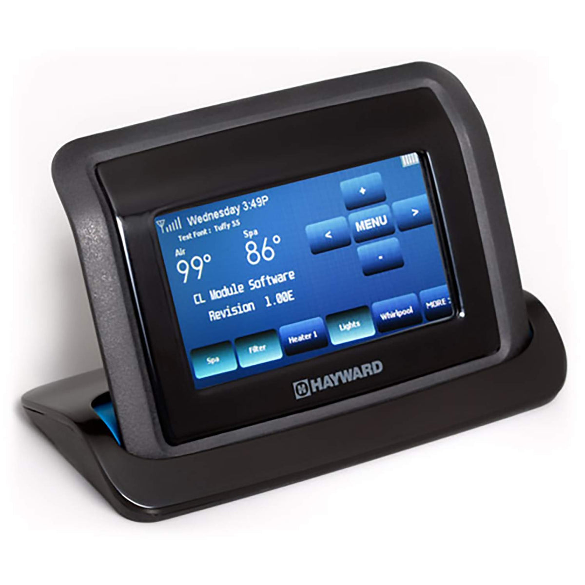 Hayward AquaPod 2.0 waterproof remote front view with touchscreen display