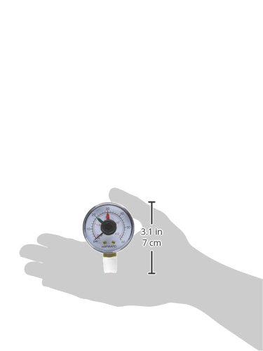 Hayward ECX271261 pressure gauge side view showing 3 inch size