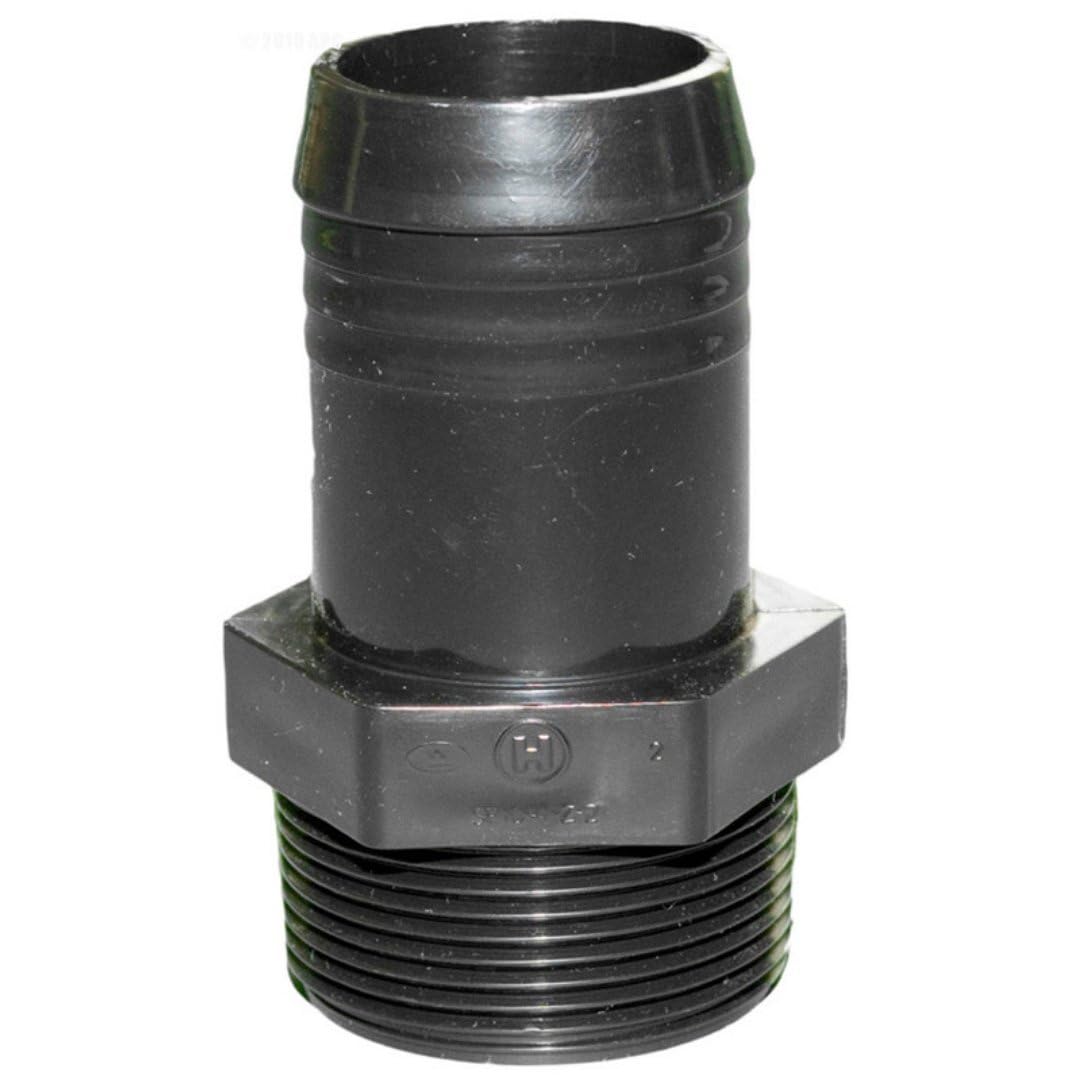 Hayward SPX1091Z2 Hose Male Insert Adapter, black, front view