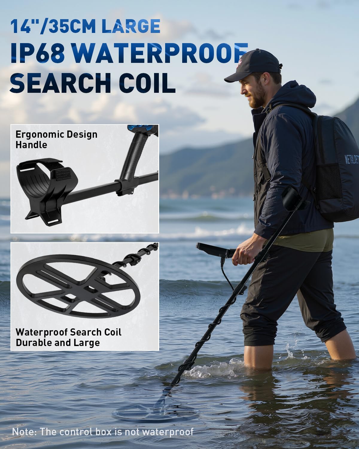 Hazlewolke metal detector laid flat showing its design
